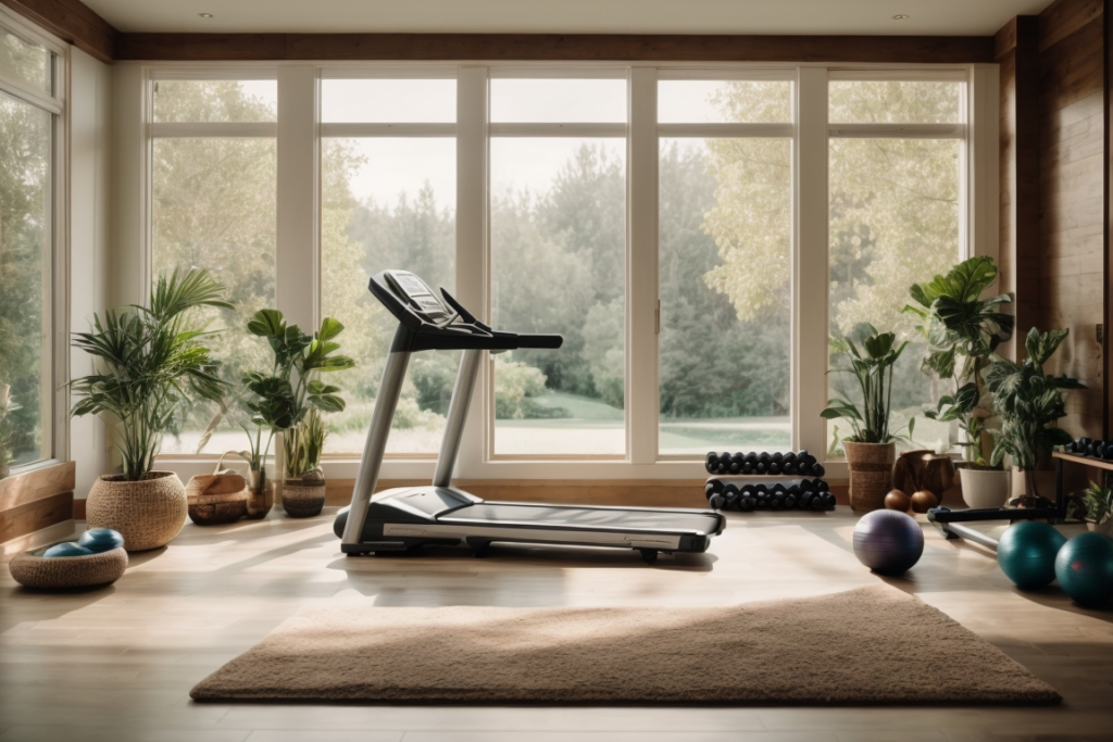 A well-designed and safe home gym